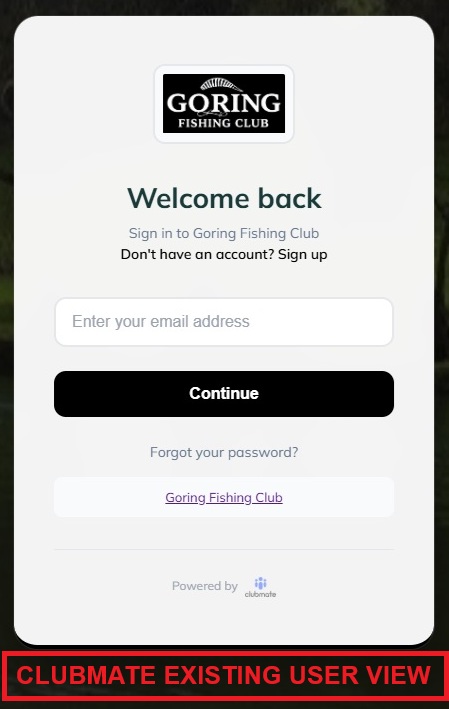 Clubmate Existing Screen